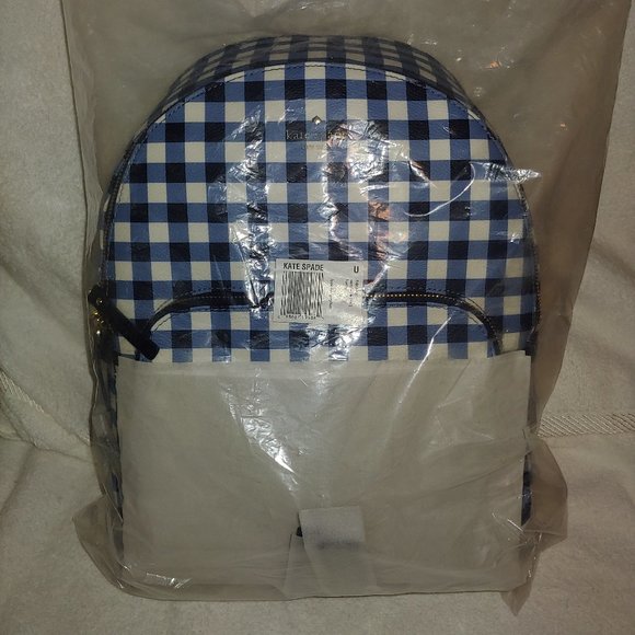 Kate Spade Hartley Backpack, Pattern is Hyde Lane Gingham - Picture 2 of 8